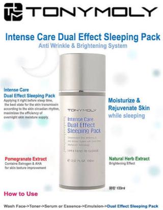 Маска ночная восстанавливающая tony moly intensive care dual effect sleeping pack