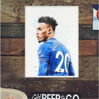 โปสเตอร์ ผ้าแคนวาส คัลลัม ฮัดสัน-โอดอย เชลซี Callum Hudson-Odoi Chelsea ภาพวาด ศิลปะ นักบอล นักฟุตบอล