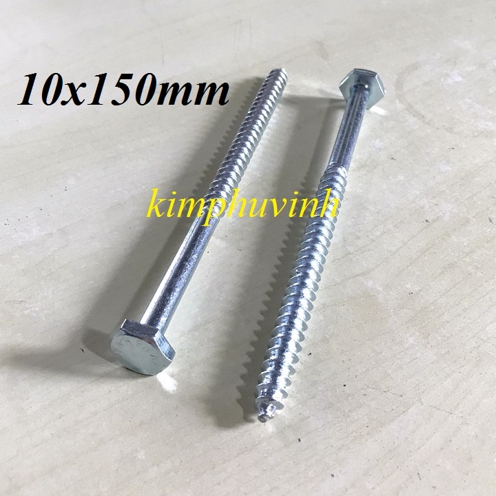 05 ชิ้น - 10x150mm - HEXAGONAL WOOD SCREWS - HEXAGONAL SCREWS - PHONG SCREWS