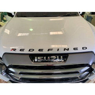 ตัวอักษรตัวนูนฝากระโปรงหน้า Isuzu Mu-X 2021 REDEFINED / อีซูซุ มิว-เอ็กซ์ ปี 2021