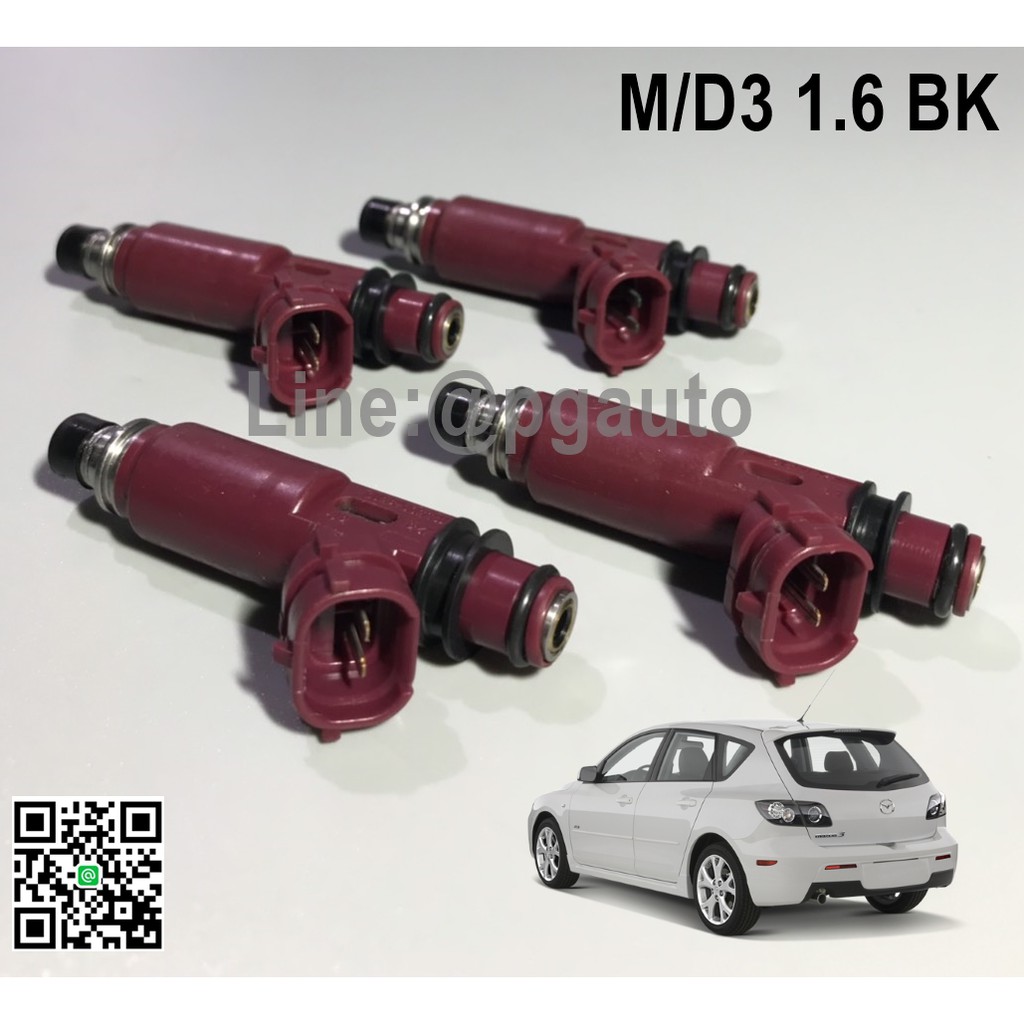 เซตสุดคุ้ม!!! หัวฉีดน้ำมันเชื้อเพลิง มาสด้า 3 MAZDA 3 BK เครื่อง 1.6 L ปี 2004-2010 แท้ DENSO (1 ชุด