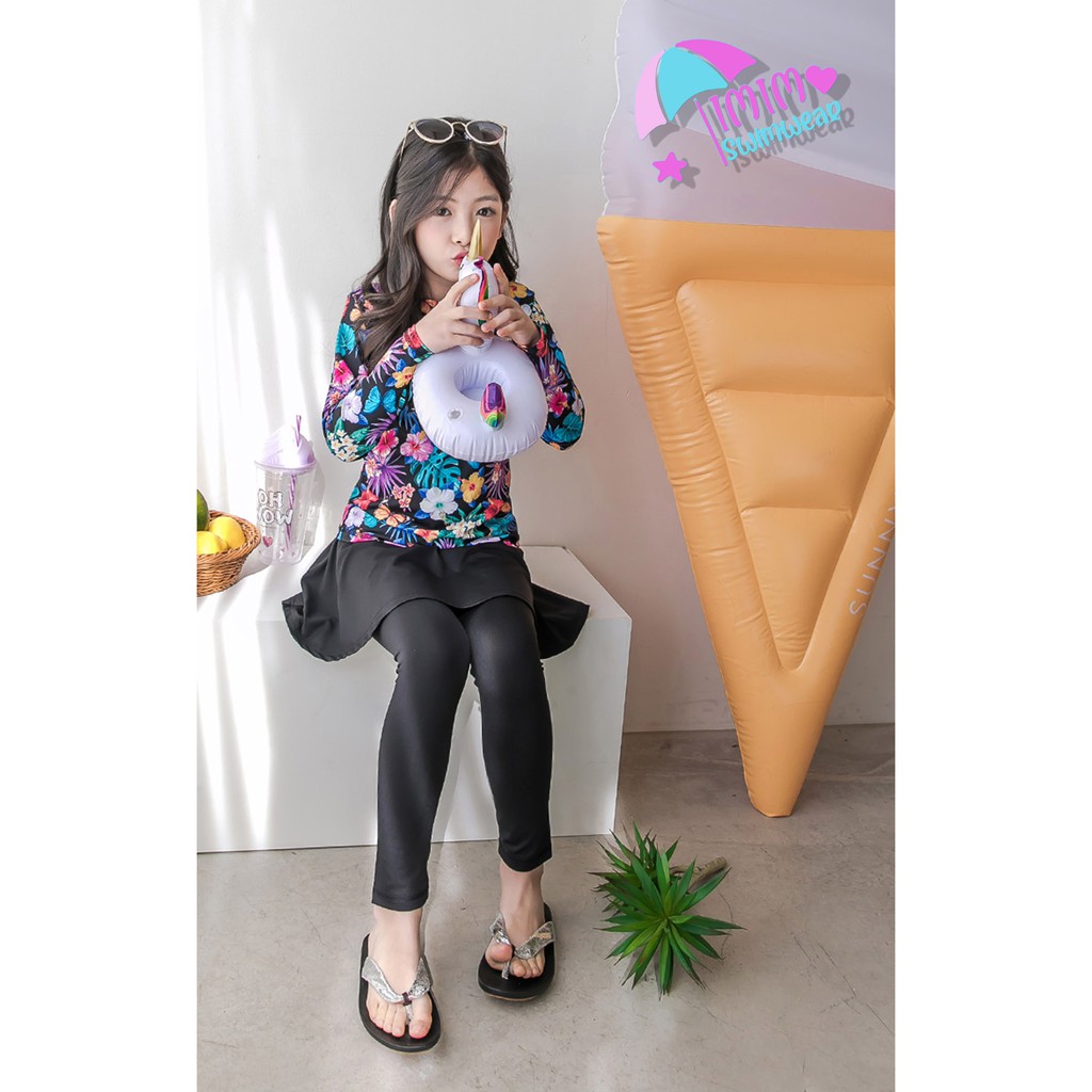 HOT ชุดว่ายน้ำขายดี มาใหม่ 5024 ชุดว่ายน้ำเด็กผู้หญิง สวยมุ้งมิ้ง น่ารักใสๆ พร้อมส่งสินค้า