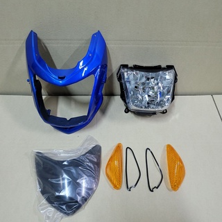 หน้ากากหน้า sonic รุ่น2 สีน้ำเงิน พร้อมไฟหน้า และ ฝาไฟเลี้ยวส้ม
