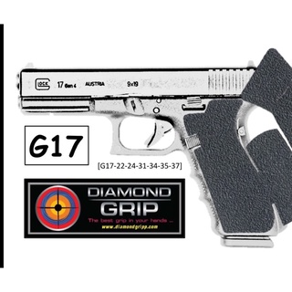 กันลื่นติดปืน Diamondgripp Glock 17-22-24-31-34-35-37 เนื้อยางหนึบๆ และแบบเนื้อทราย