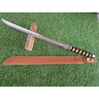 SAMURAI 70 cm. ใบสแตนเลส หนา 2.4 mm ใบเจาะพอดสวยงาม ยามรวมด้าม 70 เซนติเมตร