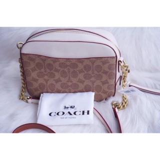 พร้อมส่ง COACH Womens Camera Bag in Coated Canvas Signature  งานชอป มีถุงผ้า  STYLE NO. 31208