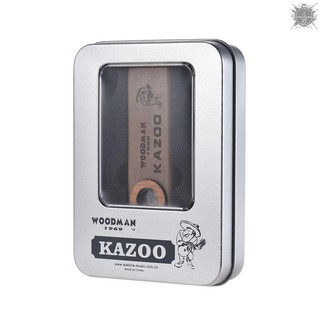 เครื่องดนตรี kazoo ไม้อูคูเลเล่กีตาร์พร้อมกล่องโลหะ