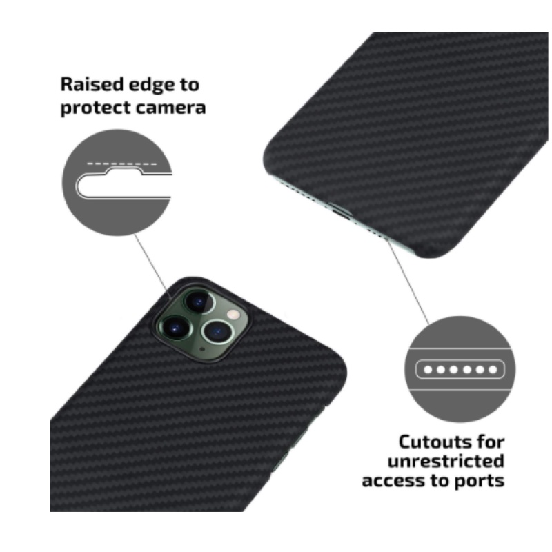 เคสสีดำ ลายเคฟล่า ไอโฟน11 (2019) หน้าจอ 6.1นิ้ว Case Kevlar black in color for iPhone 11 (2019) 6.1" black