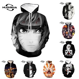 Naruto คอสเพลย์เครื่องแต่งกาย 3D พิมพ์ Hoodies แขนยาวผู้ชาย Casual แฟชั่น Outerwear