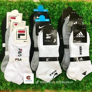 ⚡️3คู่เพียง54บาท⚡️ถุงเท้าแฟชั่ง พรีเมี่ยม วิ่ง ถุงเท้าข้อสั้น ออกกำลังกาย👉(NK AD)👈ZKSOCKS