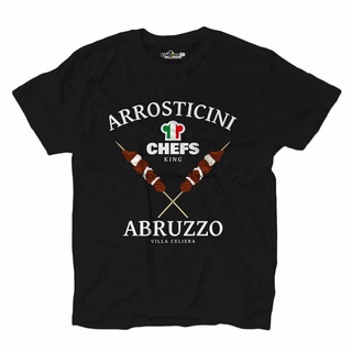 เสื้อยืด พิมพ์ลาย Chef King Arrosticini Abruzzo Pride Abruzzo สําหรับเชฟ