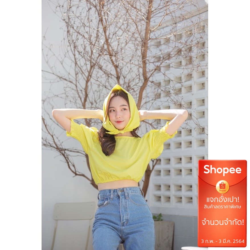 ❤️Maeva❤️น่ารักที่สุด crop top สดใสมาก🌟💥 รุ่นนี้ขายดีมาก มาเท่าไหร่ก็หมด