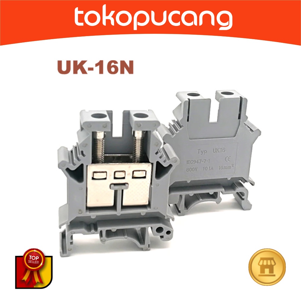 Terminal Block Din Rail 800V UK16N Terminal Block UK16N DIN Rail Screw