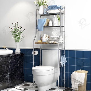 [สเเตนเลสกันสนิม] ชั้นวางของในห้องน้ำ ชั้นคร่อมชักโครก โครงเ…