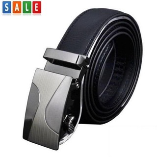 Fin 1 เข็มขัด เข็มขัดผู้ชาย Mens Belt รุ่น Curve Buckle Belt No. 0744 (Black)