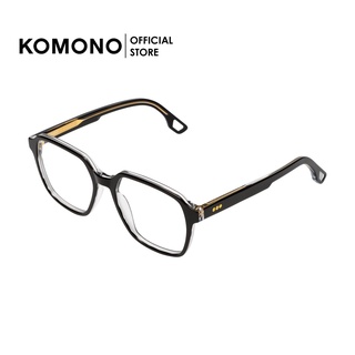 KOMONO Otis Black clear กรอบแว่นตา oversize ทรงสี่เหลี่ยม สีดำ