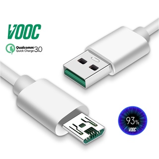 สายชาร์จ OPPO R9 VOOC สายชาร์จเร็ว 7PIN Micro USB 5V/4A 1/2เมตร หัวชาร์จเร็ว ของแท้ 100%สำหรับ F9 A3 A83 Samsung vivo