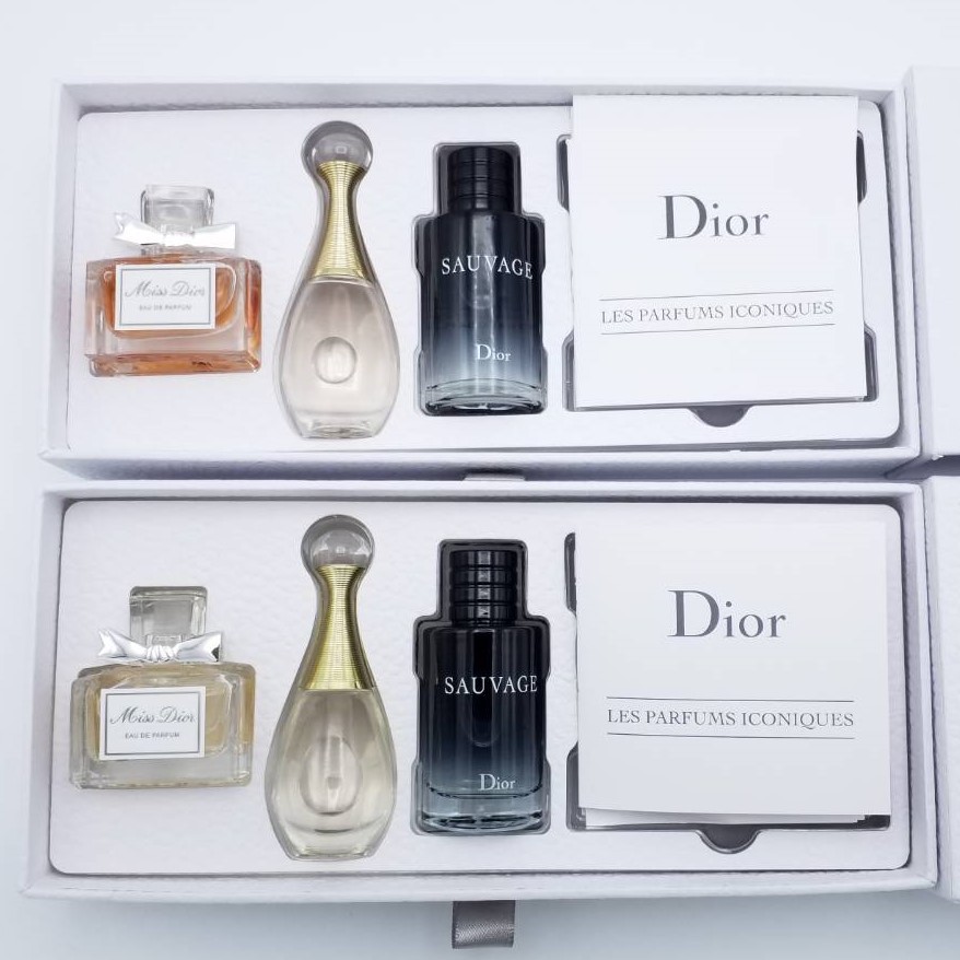 (set) ชุดน้ำหอม Dior มินิ 3 กลิ่น กล่องรวม : Miss Dior EDP, JADORE EDP 5ml , SAUVAGE EDT 10ml (2017)