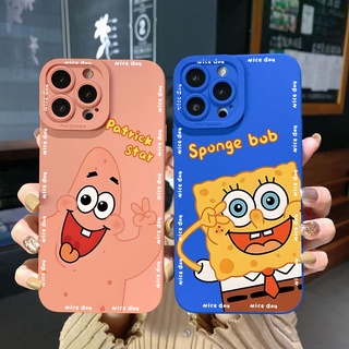 เคสโทรศัพท์มือถือ ขอบสี่เหลี่ยม ป้องกันเต็มเครื่อง ลาย SpongeBob Patrick Star สําหรับ VIVO Y15A Y15S T1 5G T1X Y02S Y21S Y21A Y21S Y33S Y12S Y11S Y12A Y01 Y1S Y20s Y20A