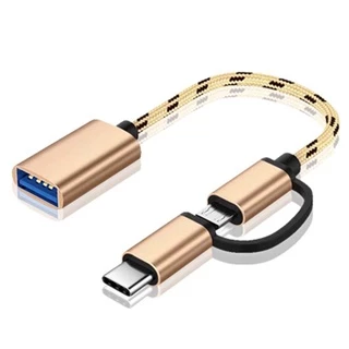 2 in 1 Type-C OTG TO USB 3.0 อินเทอร์เฟซ OTG สายอะแด๊ปเตอร์ Fast ตัวเชื่อมต่อเพื่อส่งผ่าน