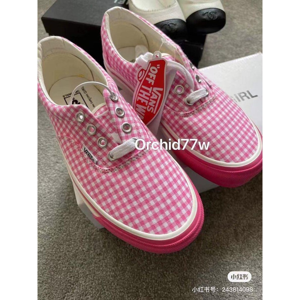 vans cdg pink