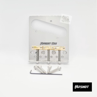 HIPSHOT Telecaster Retrofit Bridge Stainless 4 hole mount 44100-43-ss หย่องhipshot หย่องฮิพชอท หย่องฮิปชอต หย่องกีต้าร์