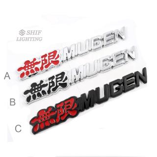 สติ๊กเกอร์โลโก้โลหะสําหรับตกแต่งรถยนต์ Honda Mugen 1 ชิ้น