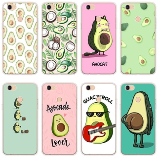 OPPO A39 A57 Reno 2 A12 A83 F5 F7 A73 Case TPU Soft Silicon Protecitve Shell Phone casing Cover Cute avocado cartoon