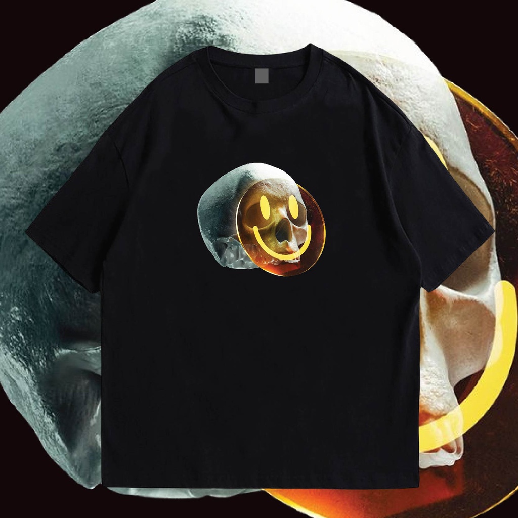 ( พร้อมส่งเสื้อเฮีย ) เสื้อยืด SKULL SMILE COTTON 100% ผ้านุ่มใส่สบาย