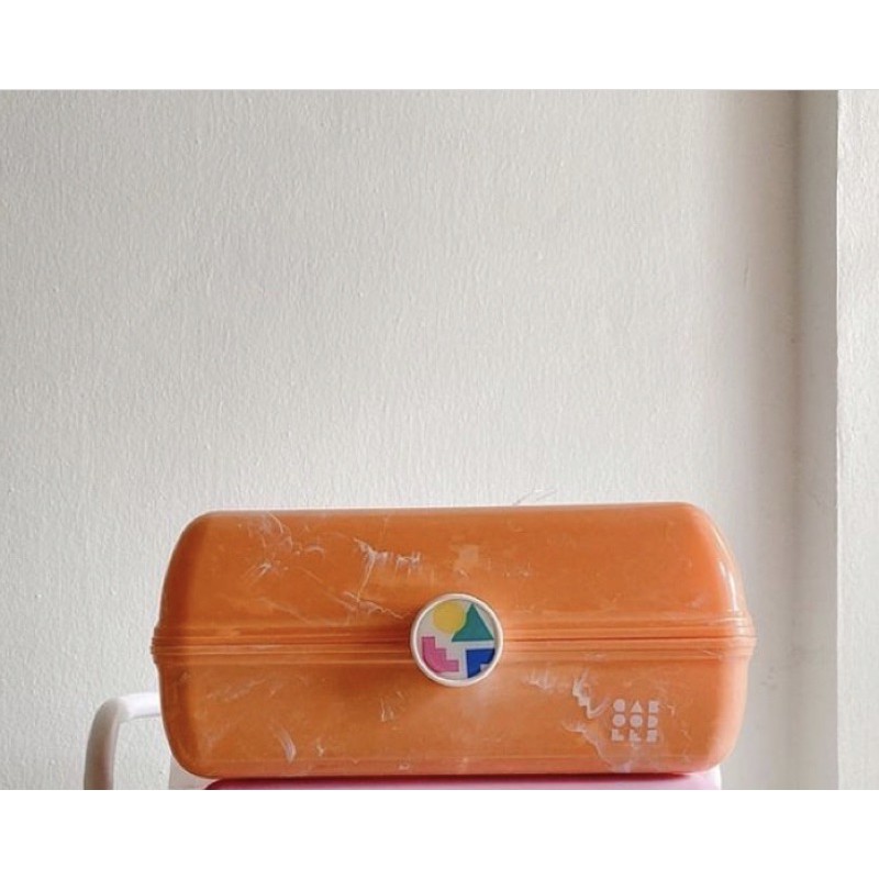 used caboodles กล่อง ไซส์ L peach color กล่องใส่เครื่องสำอางค์ กล่องอเนกประสงค์