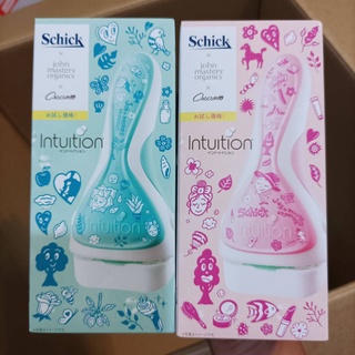 Schick Intuition x john master organics Sensitive Skin Holder with Blade Trial Green ชุดมีดโกนหัวสบู่รุ่นพิเศษ