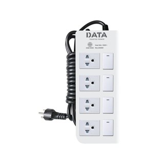 รางปลั๊กไฟ 4 ช่อง 4 สวิตซ์ DATA DT4418 3 ม.  POWER STRIP 4 OUTLET 4 SWITCH DATA DT4418 3M