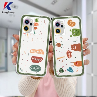 เคสโทรศัพท์ For OPPO A54 A5S A3S A15 A76 A96 A16 A95 A55 A7 A5 A9 A31 A53 A33  A57 A57E A57S A77 Reno 4 5 5K 6 7 8 F21PRO   A1K A16E A16K A54S Reno 4 5F 4F 4 5 06 Lite A74 A15S A52 A11K   ใหม่ TPU ใส กันกระแทก กันรอยกล้อง ลายมอนสเตอร์น่ารัก