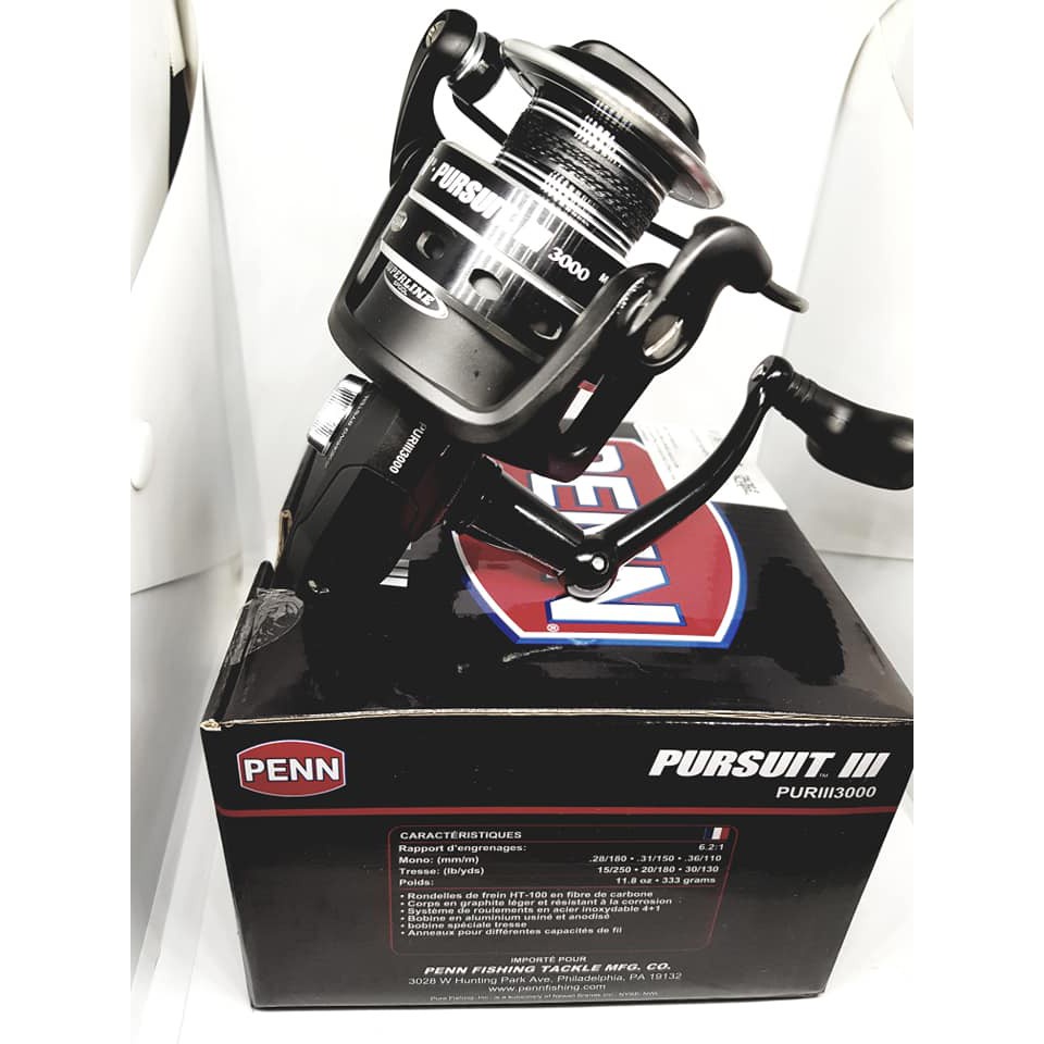 ☌รอกสปินนิ่ง PENN รุ่น PURSUIT 3 เบอร์ 3000/ 4000/ 5000/ 6000/ รอกสปิน