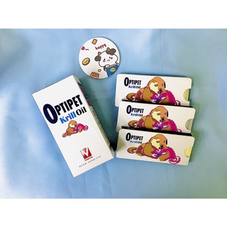 Optipet อาหารเสริม Omega 3s น้ำมันกุ้ง Krill จาก ขั้วโลกใต้ สำหรับ สุนัขและแมว 1กล่อง 30 แคปซูล