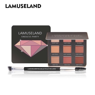 Lamuseland  พาเลทอายแชโดว์ เนื้อแมท 9 สี # Las 302