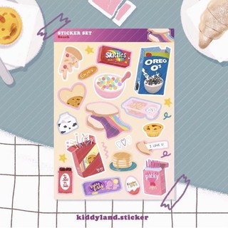 SNACK STICKER A6 (ลายขนมสุดน่ารัก)