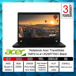 Notebook Acer TravelMate TMP214-41-R2SP/T001 Black ผ่านสเปค ICT65 งบ 22,000 (ขอเอกสารเบิกจ่ายในงบได้ทั้งชุด)