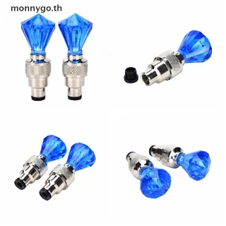 monnygo 2x LED รถจักรยานยนต์ขี่จักรยานจักรยานล้อยางวาล์วกระพริบไฟรถโคมไฟ