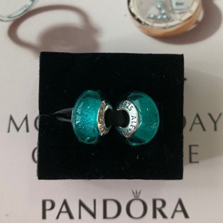 Pandora แท้ 100% มูราโน่ เจ้าหญิงจัสมิน สีเขียวมรกต เรืองแสงได้ Murano Princess Jusmin Charm