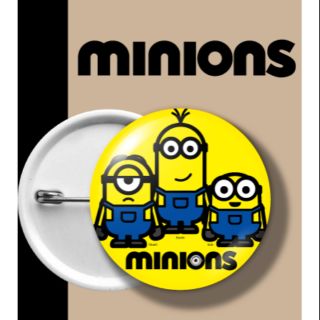 เข็มกลัด มินเนี่ยน BADGE MINIONS MINION พื้นเหลือง YELLOW