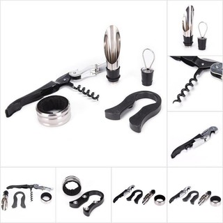 (faxxm) ที่เปิดขวดไวน์สแตนเลสคุณภาพสูง 4 in 1 corkscrew pourer lmm