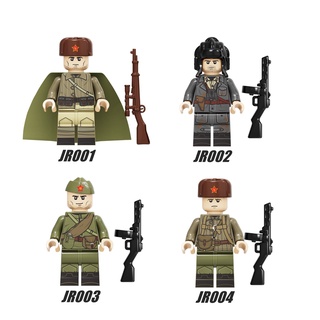 ของเล่นตัวต่อทหาร Jr 001-004 World War Ii Soviet