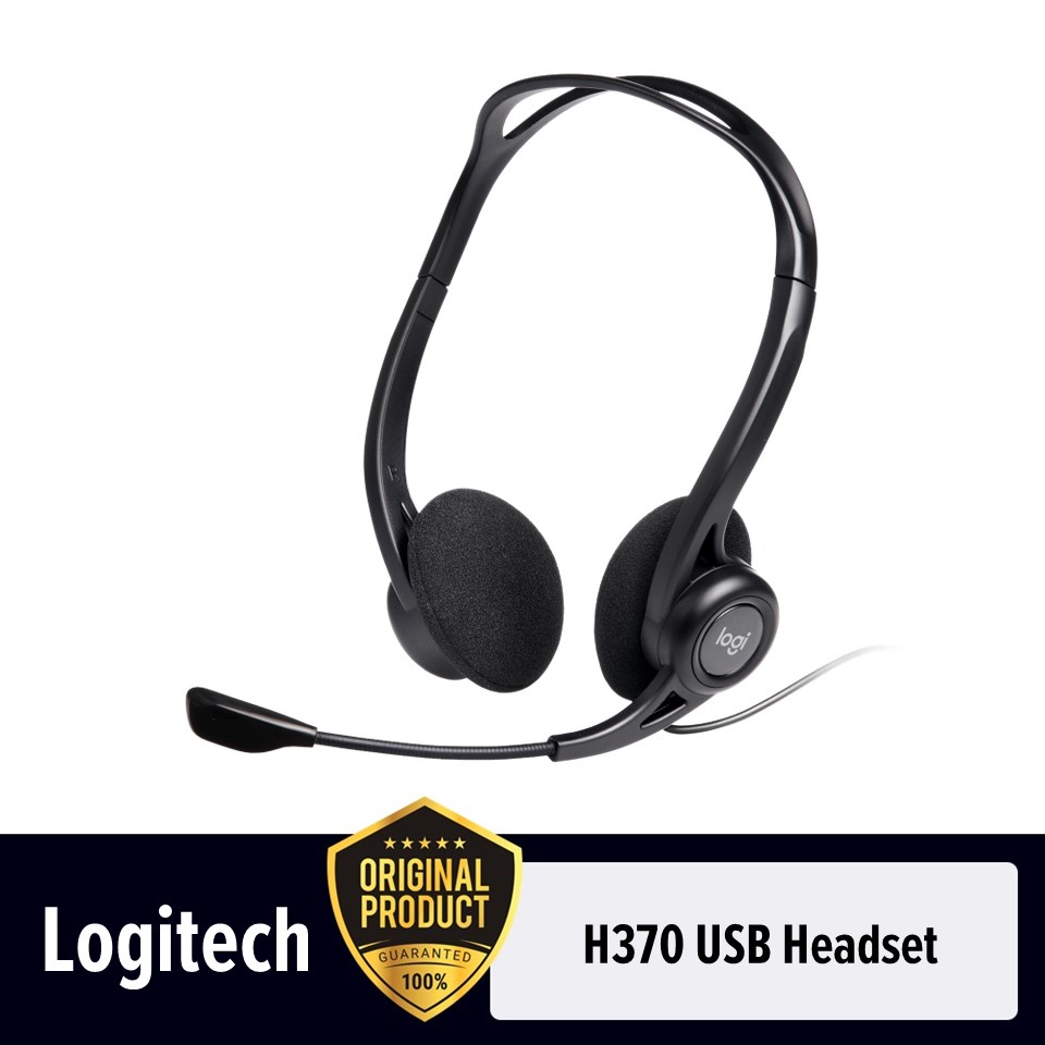 Logitech H370 USB Computer Headset ชุดหูฟัง USB พร้อมเสียงดิจิตอล พร้อมไมโครโฟนตัดเสียงรบกวน