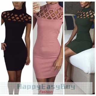 dress pantip พร้อมส่ง ชุดเดรสสั้น Bodycon ทรงดินสอสำหรับผู้หญิง