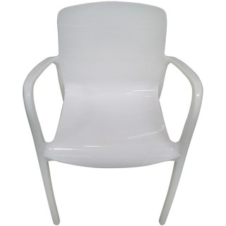 Chair table BACK+ARMRESTCHAIR LILLY WHITE Outdoor furniture Garden decoration accessories โต๊ะ เก้าอี้ เก้าอี้พนักพิงท้า