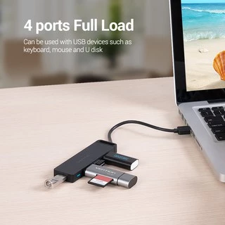 Vention ฮับ 5Gbps USB 3.0 4 พอร์ต ความเร็วสูง สําหรับเครื่องพิมพ์ แล็ปท็อป PC Xbox PS5 Surport Charging
