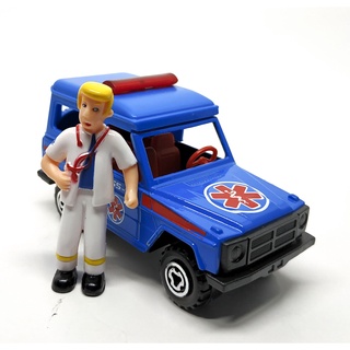 Majorette 7300 Series - Land Rover - Doctor + Figure - Dark Blue Color /scale 1/46 (3.5 inches) no Package