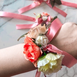 โบว์ผูกข้อมือเพื่อนเจ้าสาว bridesmaid มีทุกสี(พร้อมส่ง)