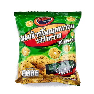 เอ็มแอนด์เค รสสาหร่าย รูปวงแหวน ขนาด 15กรัม ยกแพ็ค 12ซอง ข้าวโพดอบกรอบ M&amp;K CORN SNACK RING SEAWEED